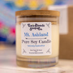 Mt. Ashland Soy Wax Candle in Glass Jar with Bamboo Lid | Woodland Aroma    Em'z Blendz Soap Co.