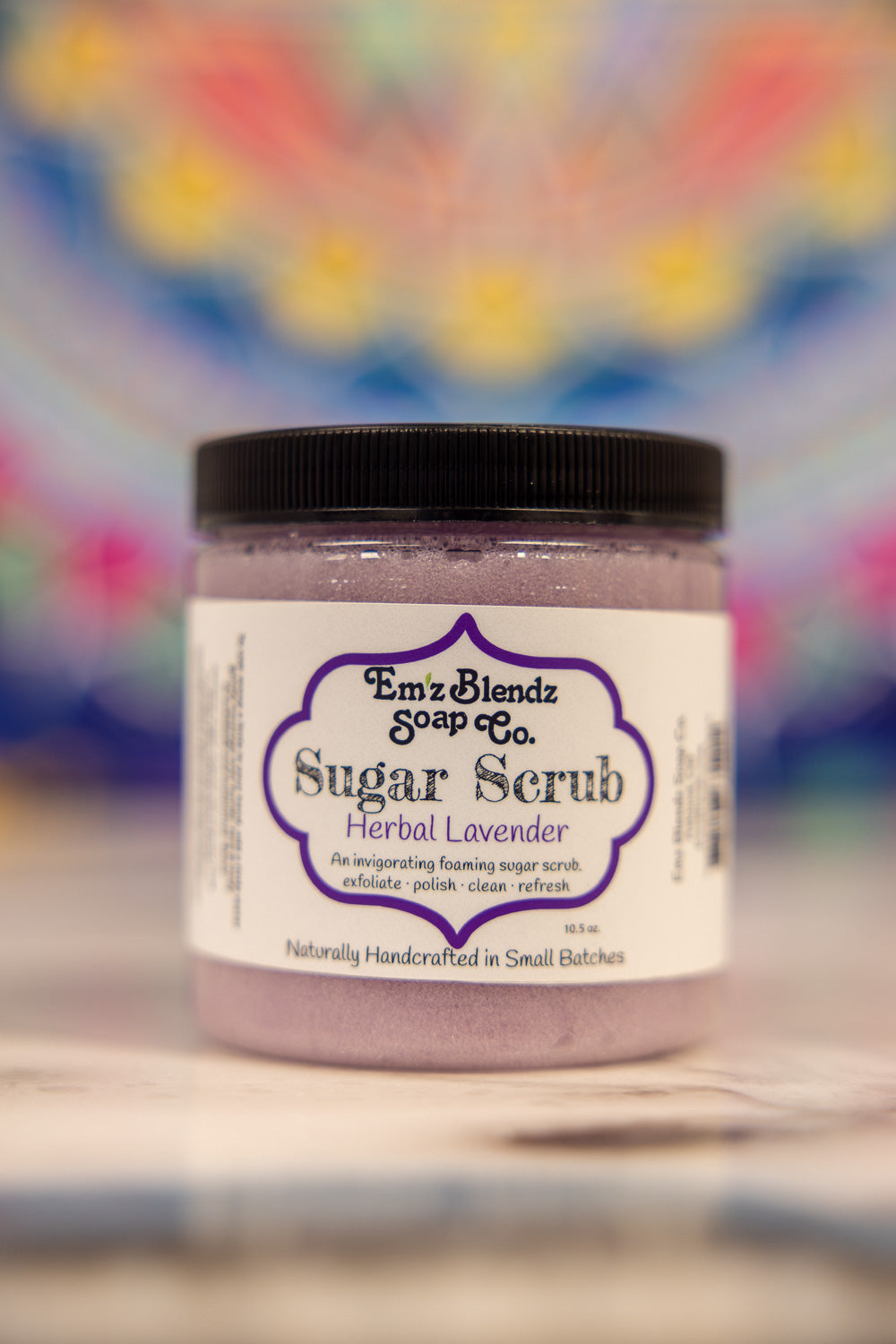 Balancing Herbal Lavender Sugar Scrub | Face & Body Polish Em'z Blendz Soap Co.