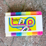 Retro Rainbow Soap Bar | Totally Rad 80s Style Refreshing Cleansing Bar    Em'z Blendz Soap Co.