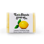 Guest Soap | Handcrafted Organic Boutique Hotel, Inn Guest Amenity Mini Soap Bars Lemon Verbena Stock Wrapped (Emz Blendz label) 100 Em'z Blendz Soap Co.