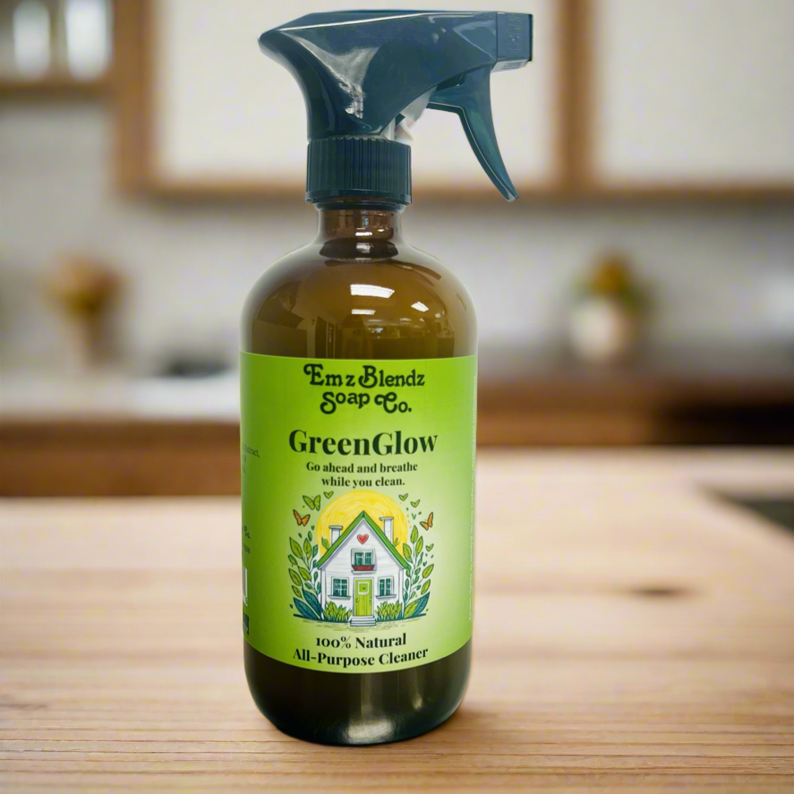 Green Glow 100% Natural All Purpose Home Cleaner    Em'z Blendz Soap Co.