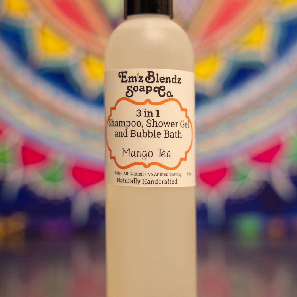Mango Tea | 3 in 1 - Shampoo, Bubble Bath and Shower Gel    Em'z Blendz Soap Co.