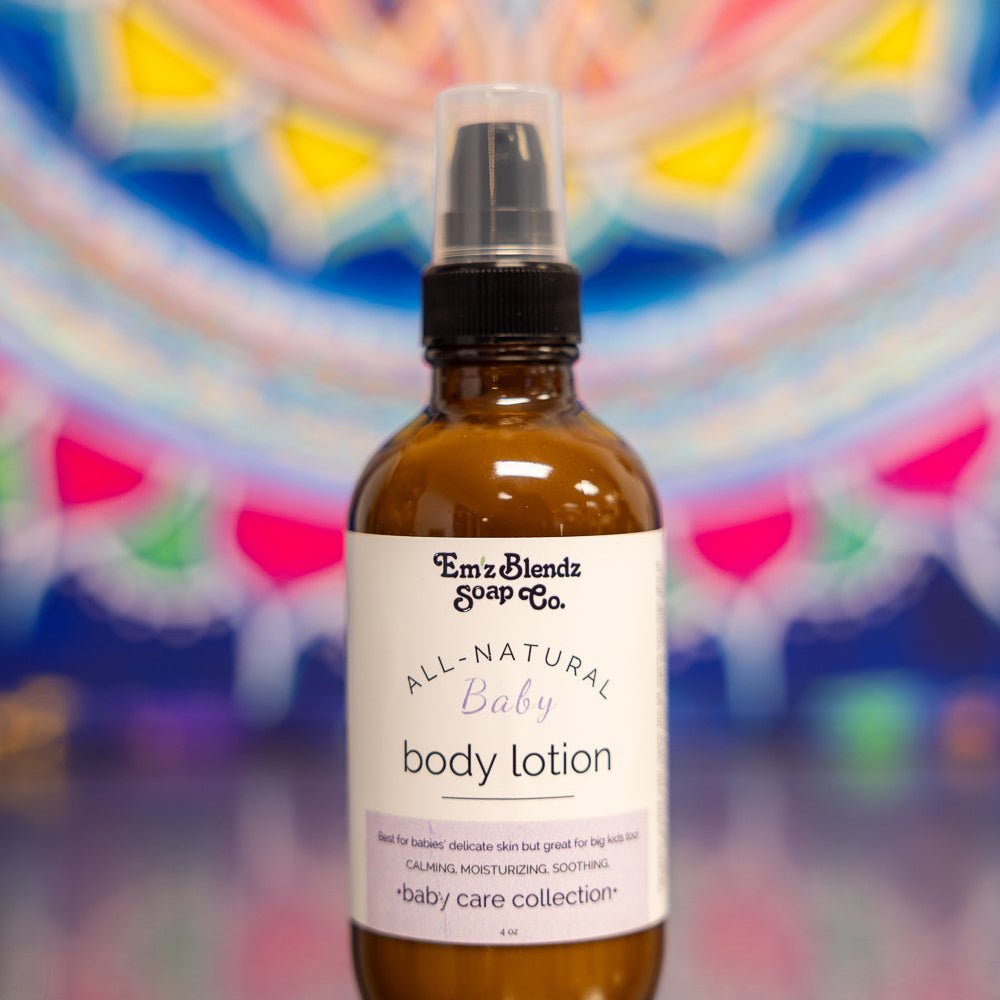 Soothing Lavender Baby Body Lotion | Gentle Hydration for Delicate Skin    Em'z Blendz Soap Co.