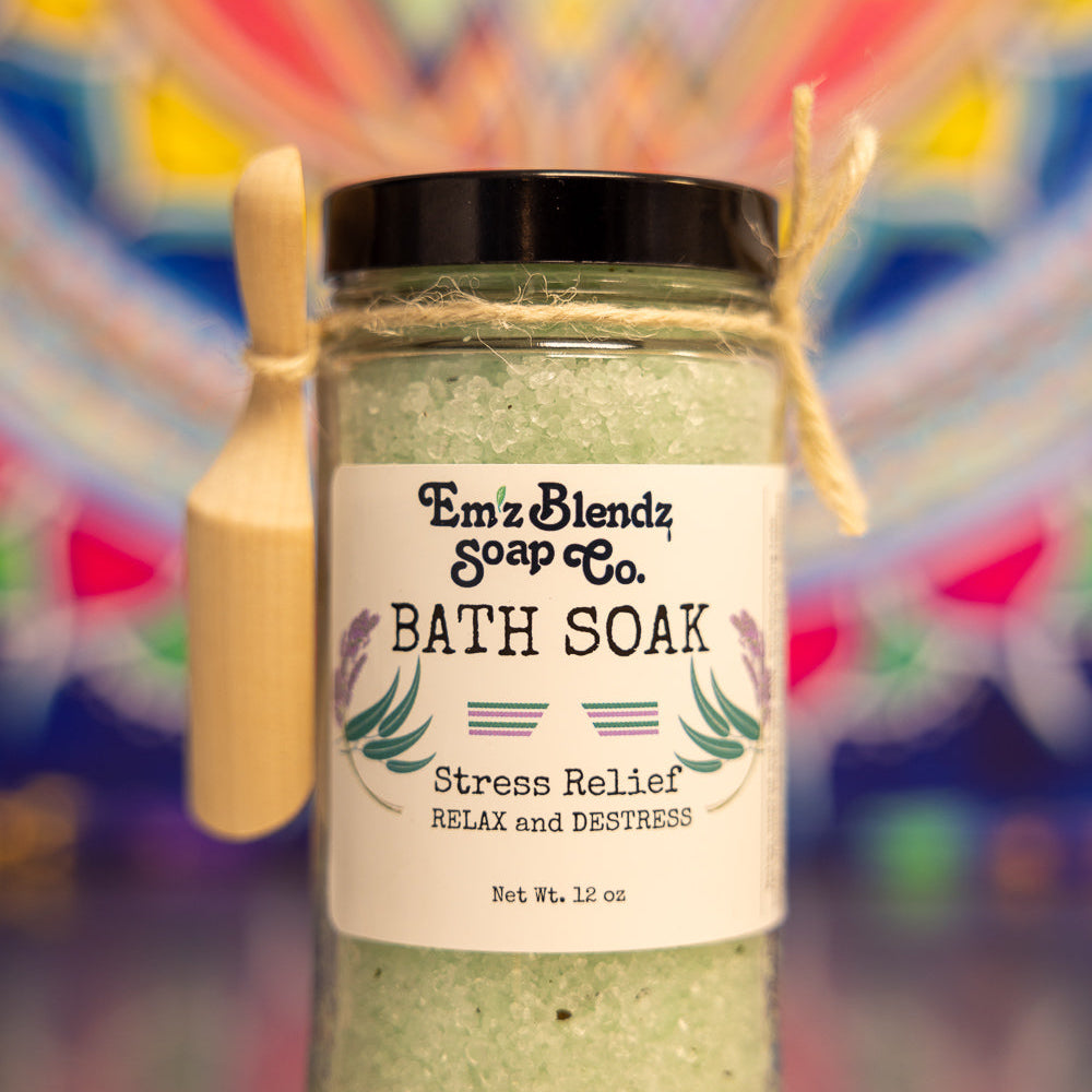 Stress Relief | Moisturizing Bath Soak | Bath Salts    Em'z Blendz Soap Co.