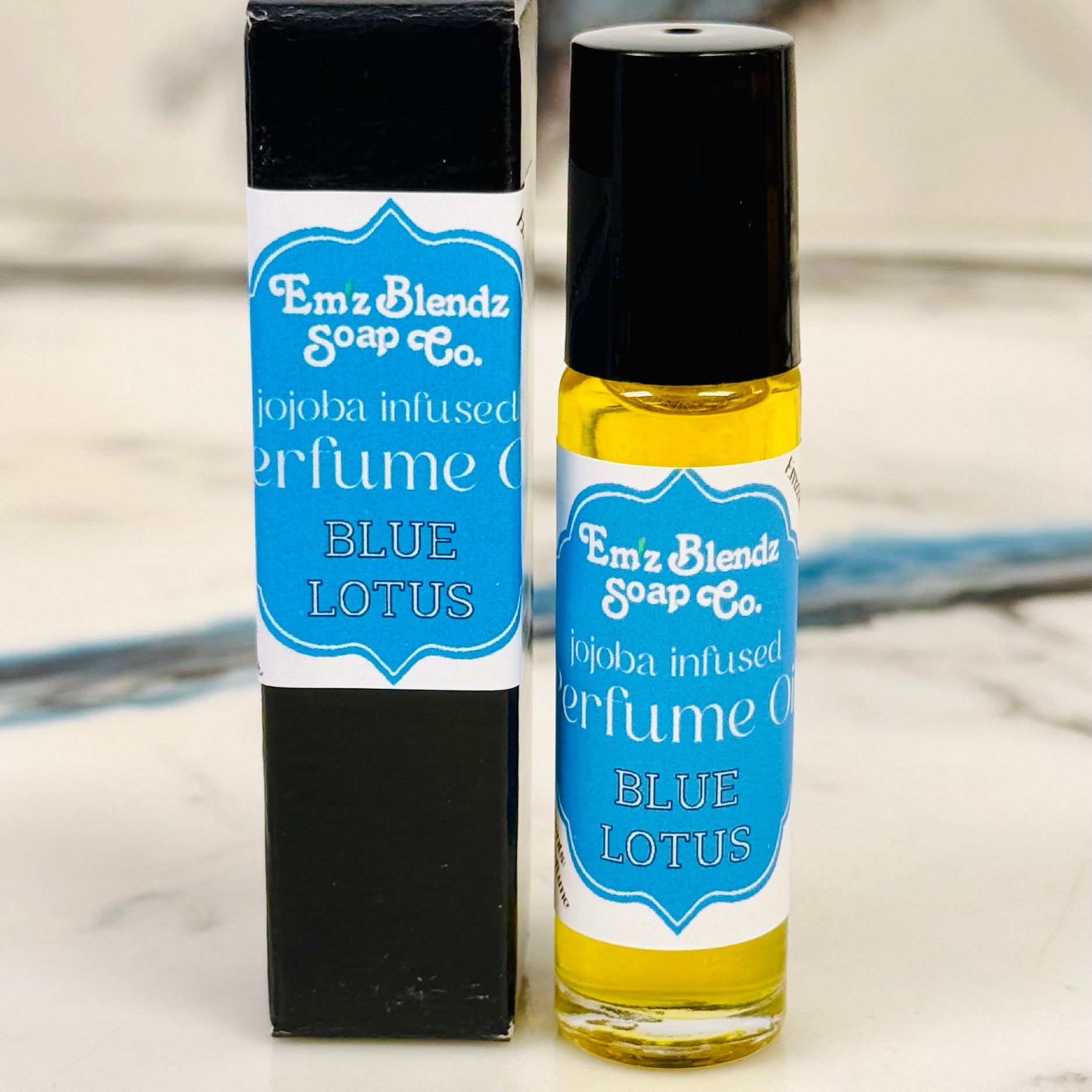 Jojoba Perfume Oil | Blue Lotus Absolute | Sacred Aromatic Bliss Em'z Blendz Soap Co.