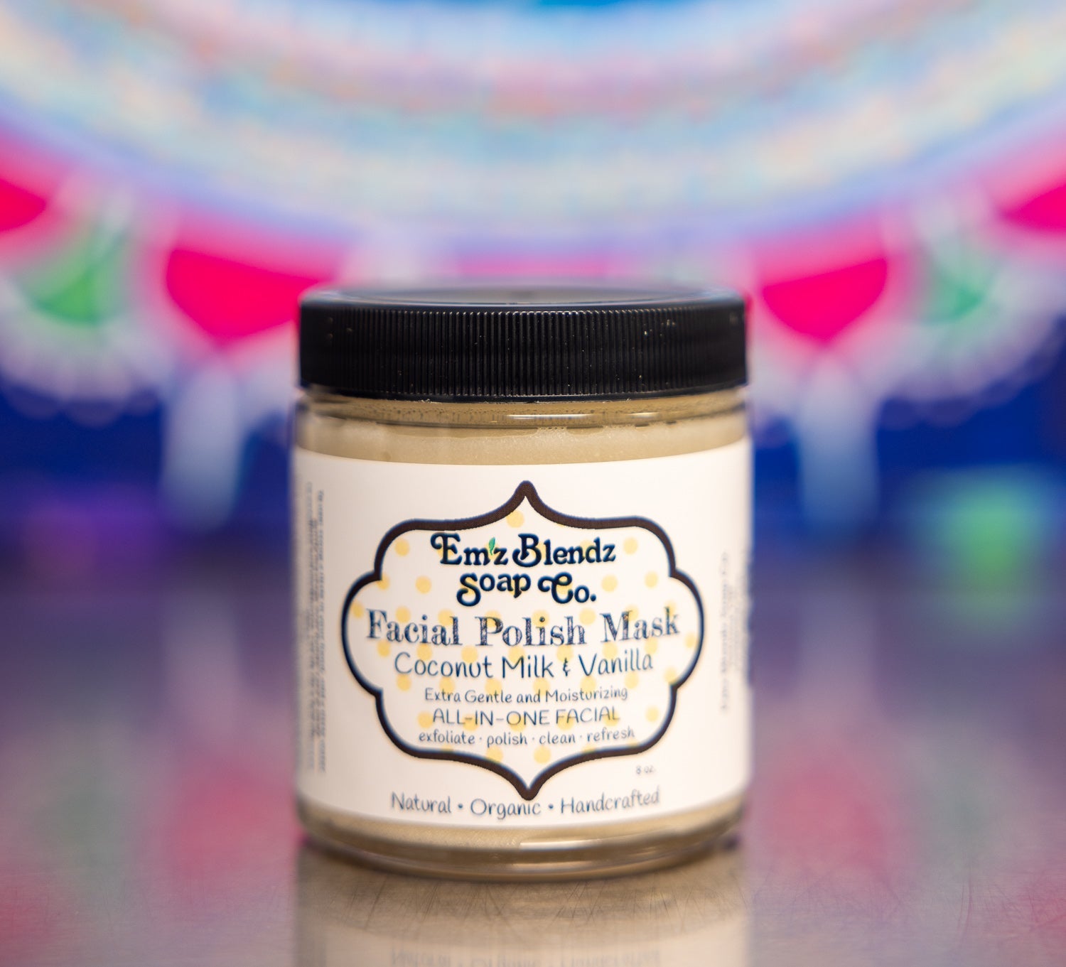 Coconut Cream & Vanilla Bean Facial Sugar Polish & Mask    Em'z Blendz Soap Co.