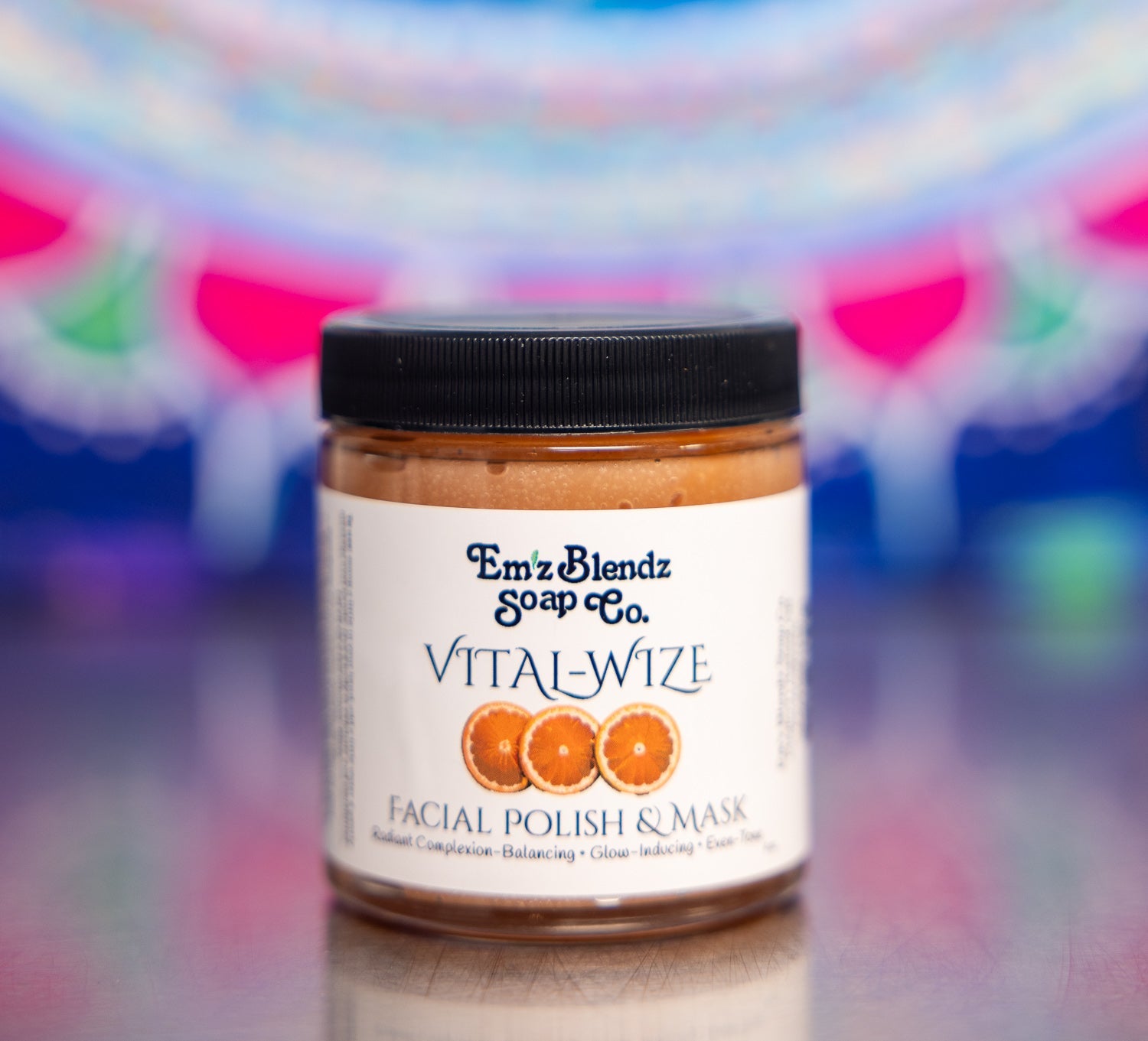Vital-Wize Facial Polish & Mask | with Vitamin C & AHA Fruit Enzymes    Em'z Blendz Soap Co.