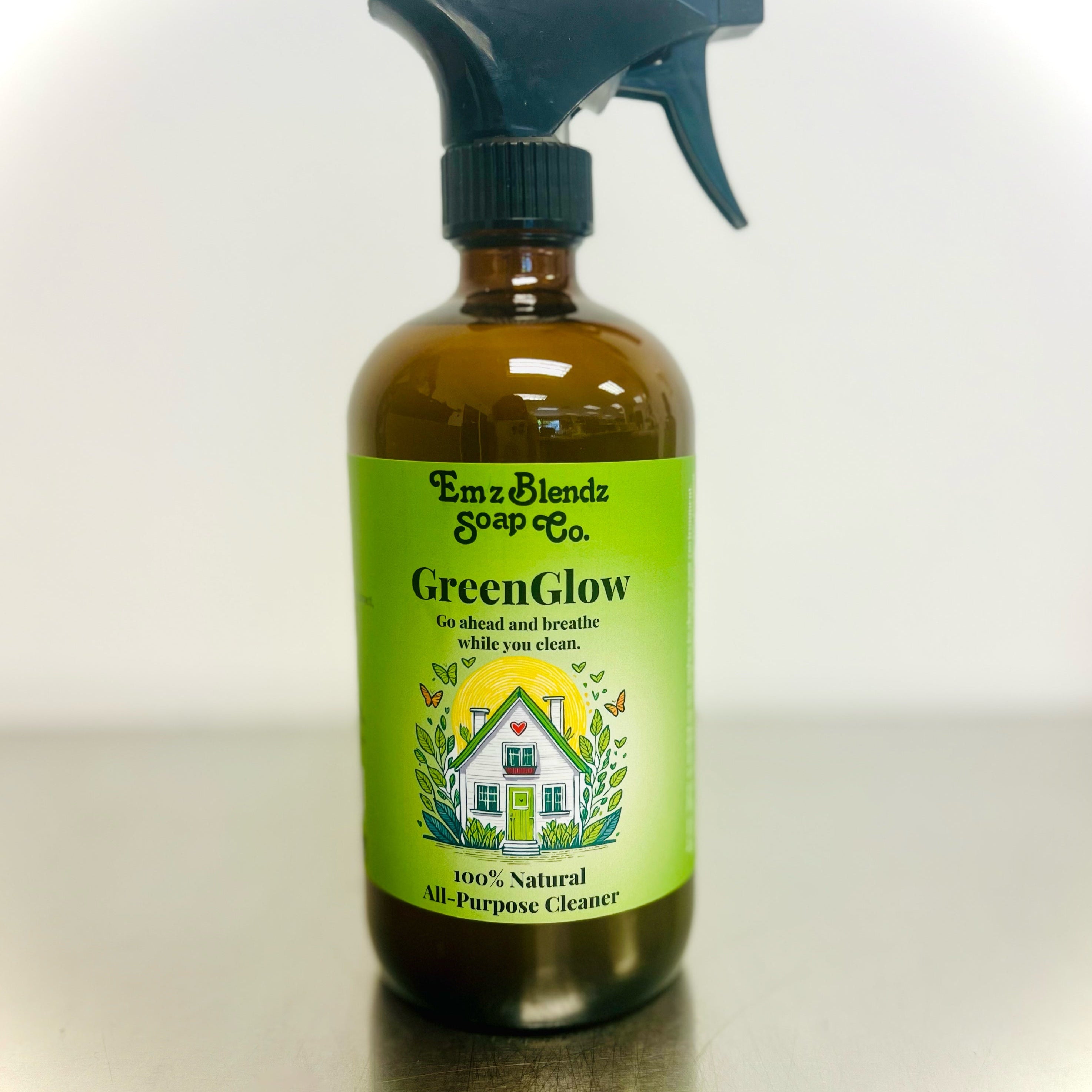 Green Glow 100% Natural All Purpose Home Cleaner    Em'z Blendz Soap Co.
