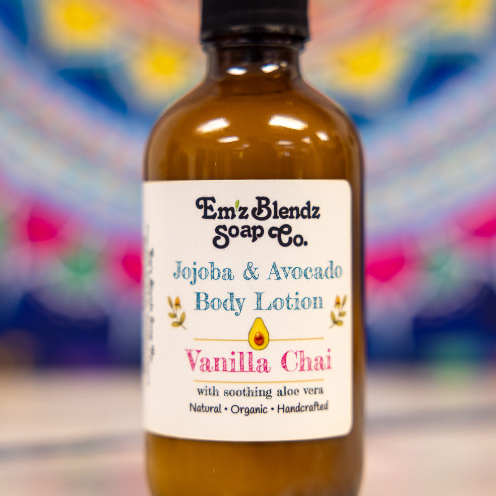 Vanilla Chai Tea | Jojoba & Avocado Body Lotion | Daily Hydration    Em'z Blendz Soap Co.