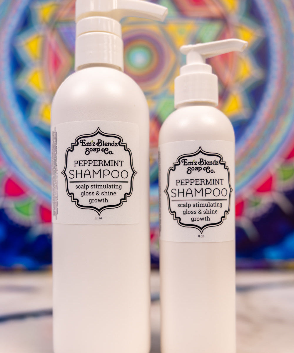 Peppermint Hair Growth Shampoo Em'z Blendz Soap Co.